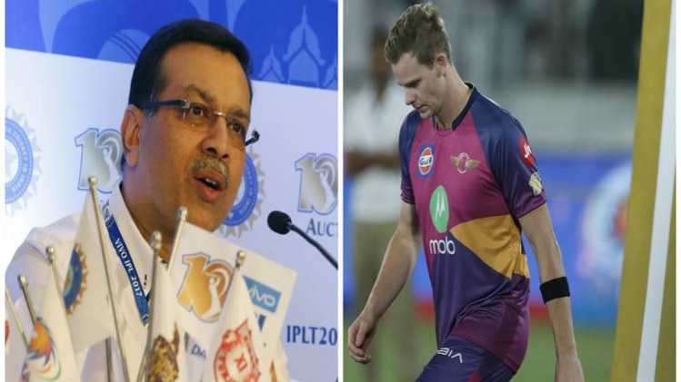 संजीव गोयनका और स्टीव स्मिथ 