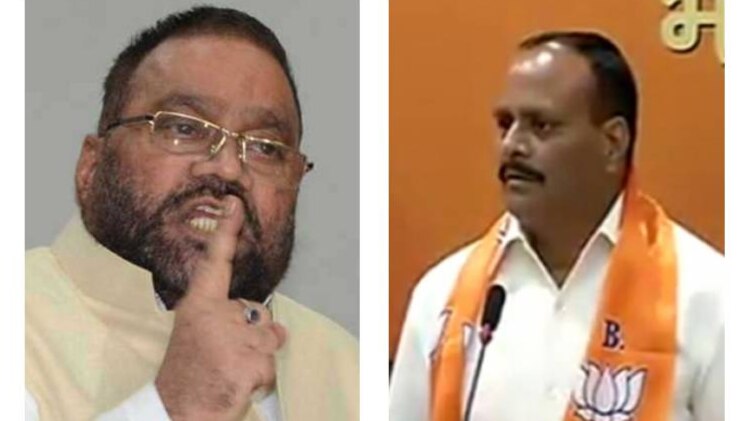 स्वामी प्रसाद मौर्य (बाएं) और बृजेश पाठक