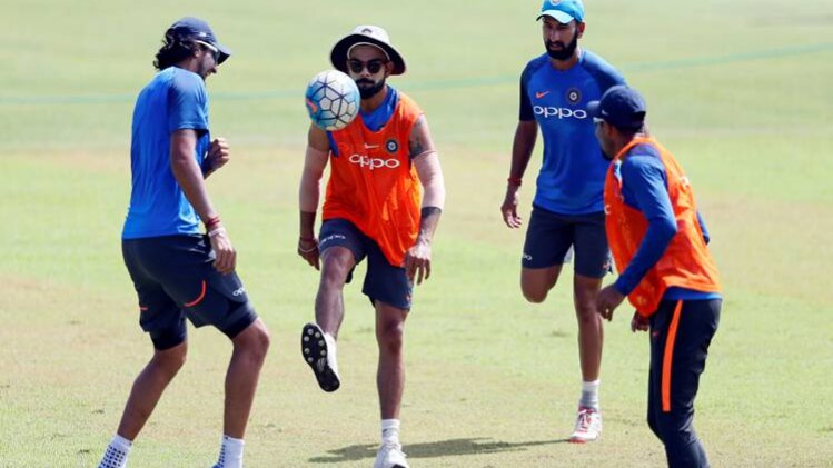 टीम इंडिया प्रैक्टिस करते हुए 