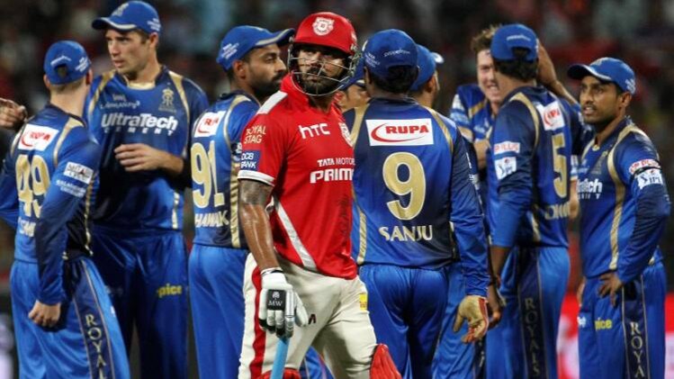 किंग्स इलेवन पंजाब और राजस्थान रॉयल्स टीम 