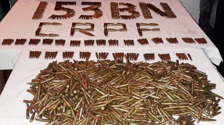 AK-47 की लगभग ढाई हजार गोलियां बरामद की