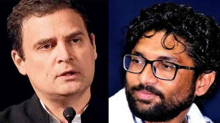 कांग्रेस नेता राहुल गांधी और दलित नेता जिग्नेश मेवानी
