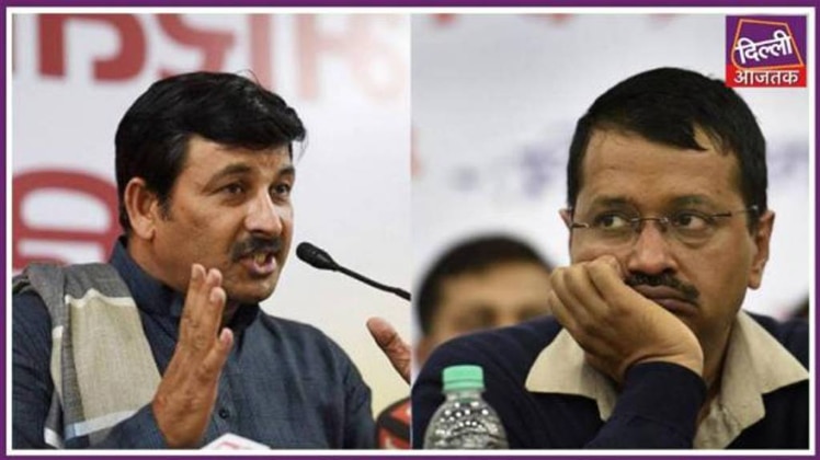 मनोज तिवारी और अर‍विंद केजरीवाल 