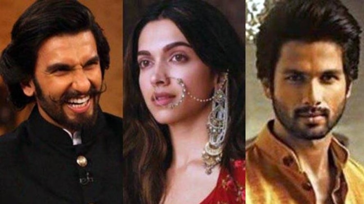 रणवीर सिंह, दीपिका पादुकोण और शाहिद कपूर (फाइल फोटो)