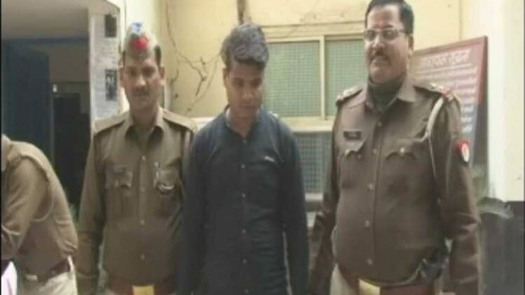 पुलिस गिरफ्त में आरोपी पवन मिश्रा