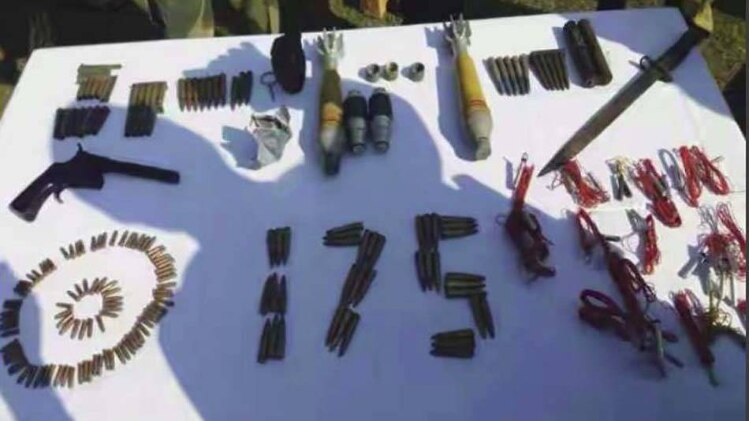 जंगल में छिपाए गए थे हथियार