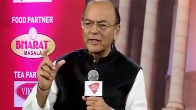 एजेंडा आज तक के कार्यक्रम में सवालों का जवाब देते वित्त मंत्री अरुण जेटली