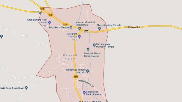 कालावाड का मैप