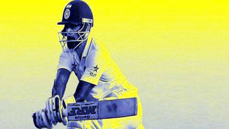 कवर पेज पर विराट कोहली, रिवर्स स्वीप स्वीप लगाते हुए