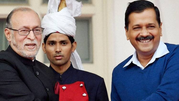 एलजी के साथ केजरीवाल (फाइल फोटो)