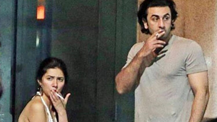 File photo- मा‍हिरा,रणबीर कपूर (धूम्रपान स्वास्थ्य के लिए हानिकारक है)