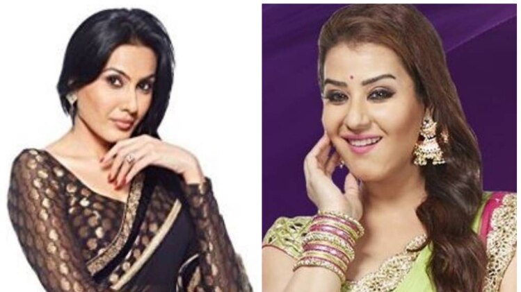 काम्या पंजाबी और शि‍ल्पा शि‍ंदे 