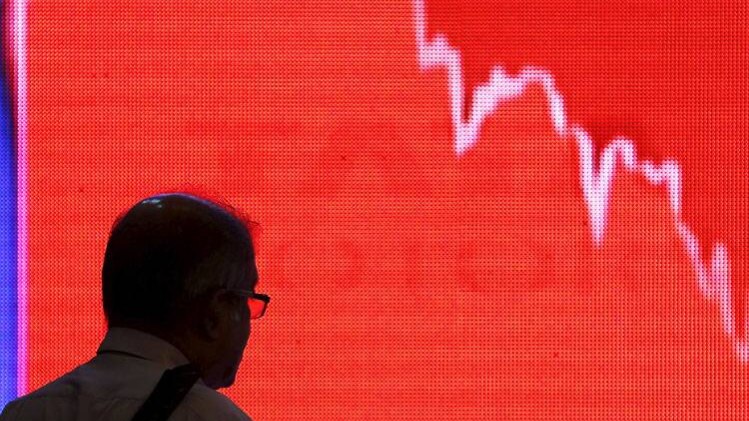 जारी है शेयर बाजार पर गिरावट