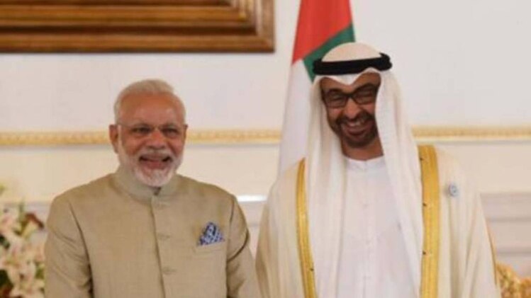 पीएम मोदी के साथ अबू धाबी के क्राउन प्रिंस शेख मोहम्मद बिन जायद अल नाहयान  