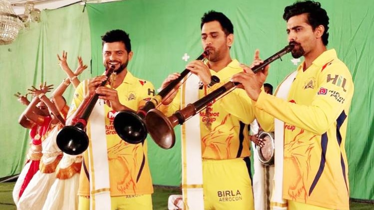 धोनी, रैना और जडेजा 