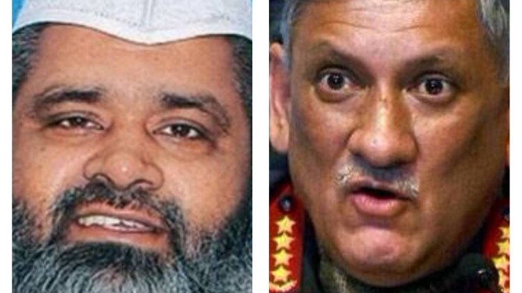 बदरुद्दीन अजमल और सेना प्रमुख बिपिन रावत 