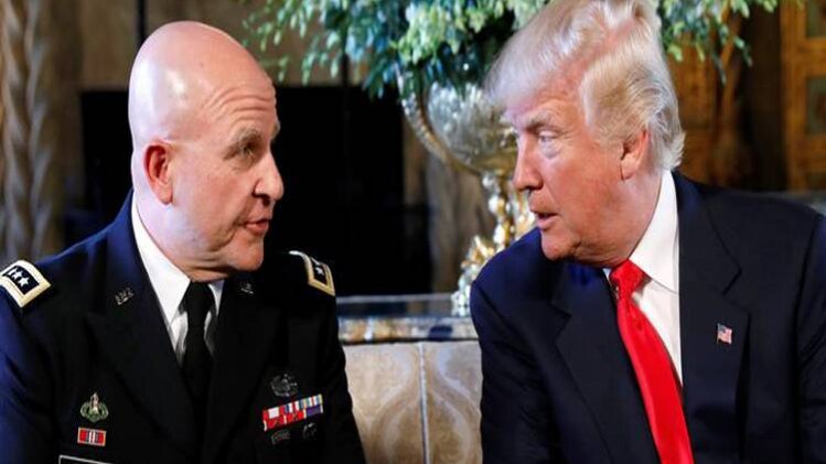 अमेरिकी राष्ट्रपति डोनाल्ड ट्रंप और एनएसए एचआर मैकमास्टर