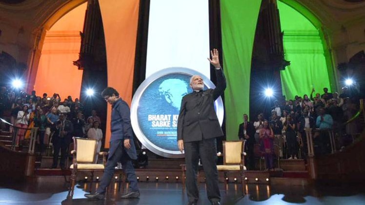 लंदन में भारत की बात सबके साथ कार्यक्रम में पीएम मोदी