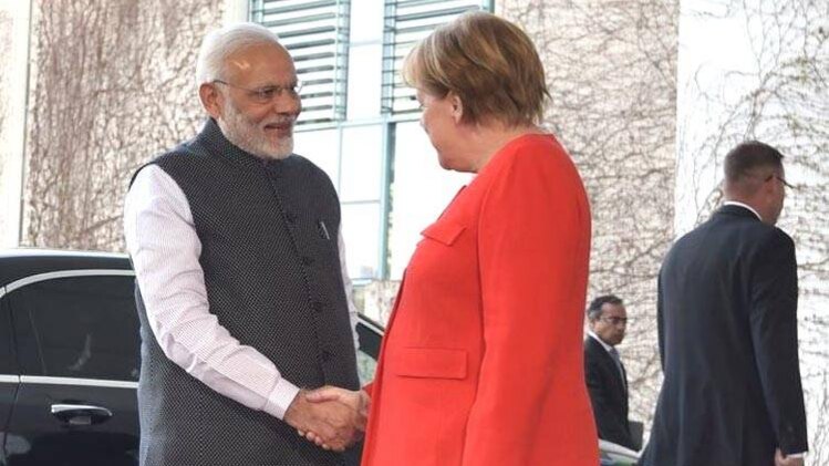 प्रधानमंत्री नरेंद्र मोदी और एंजेली मर्केल