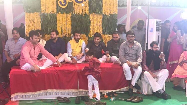 ऐश्वर्या और तेजप्रताप की मेहंदी की तस्वीर