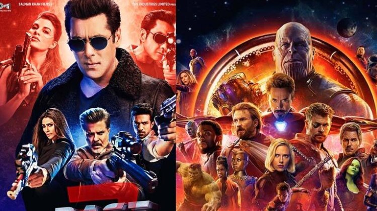 सलमान खान की फिल्म रेस-3 और एवेंजर्स का पोस्टर