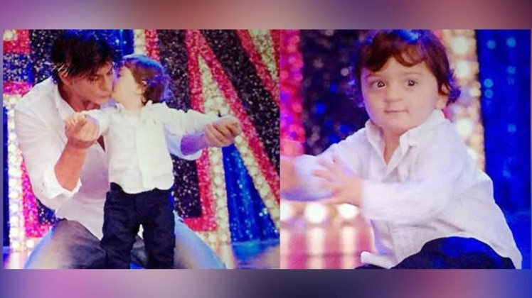 बेटे अबराम के साथ शाहरुख खान 