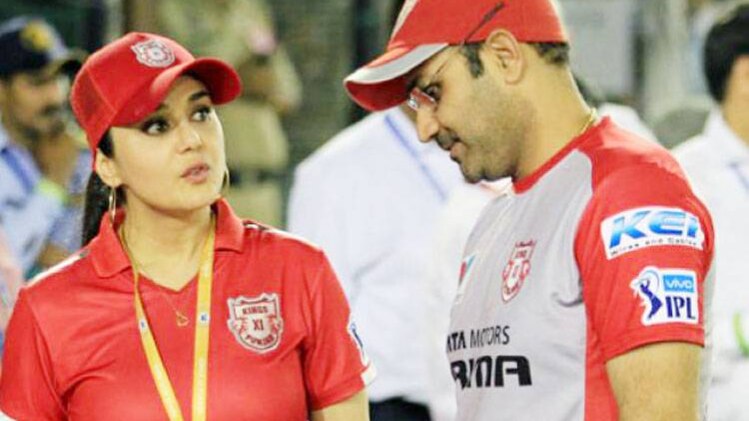 प्रीति जिंटा और सहवाग (BCCI)