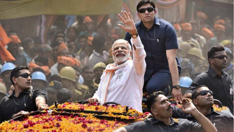 पीएम नरेंद्र मोदी का सुरक्षा घेरा, फाइल फोटो (Getty Images)