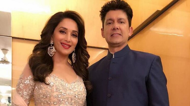 माधुरी दीक्ष‍ित अपने पति श्रीराम नेने के साथ. 