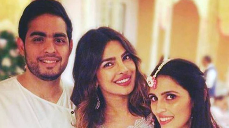 आकाश अंबानी, प्रियंका चोपड़ा, श्लोका मेहता