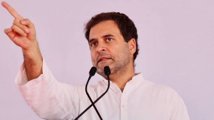 जयपुर में रैली को संबोधित करते राहुल गांधी