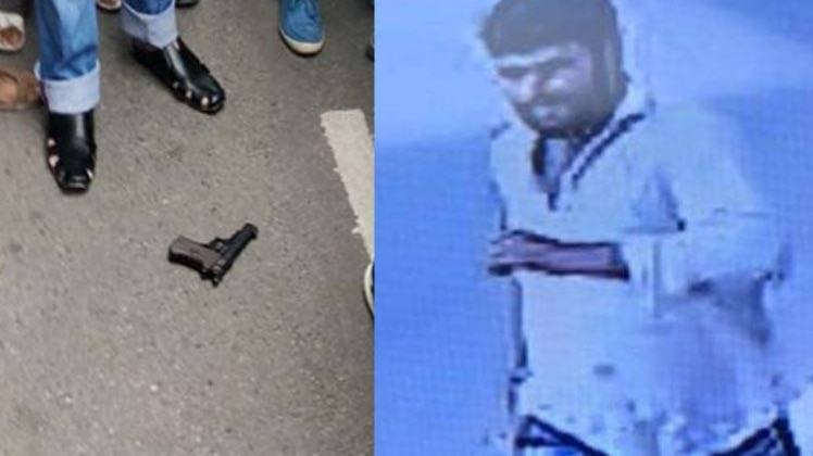 सीसीटीवी में भागता दिखा शख्स