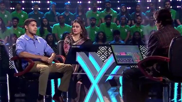 केबीसी में काजोल और नील 