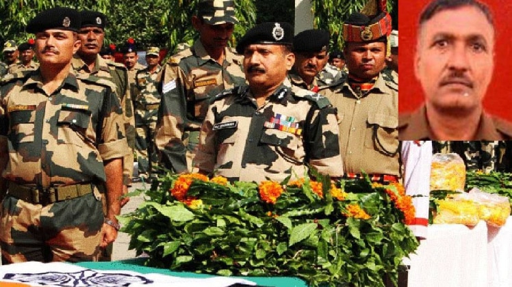 गांववालों ने शहीद की अंतिम यात्रा में पाक के खिलाफ जमकर नारेबाजी की 