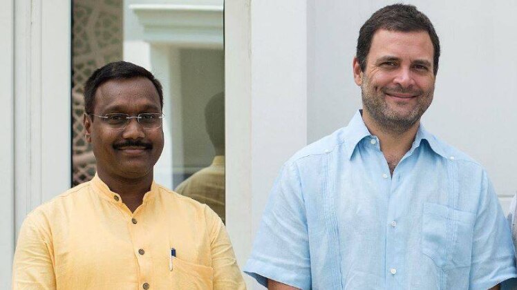 कांग्रेस अध्यक्ष राहुल गांधी के साथ कमलेश्वर पटेल