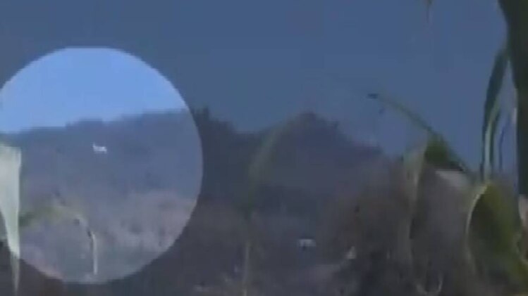 भारतीय सीमा में घुसा पाक हेलिकॉप्टर( फोटो- आज तक वीडियो )