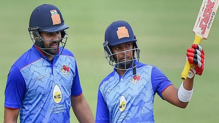 रोहित शर्मा और पृथ्वी शॉ (फोटो- Twitter) 