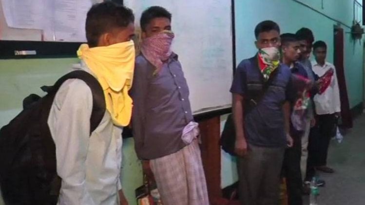 गिरफ्तार 7 रोहिंग्या घुसपैठिए (फोटो-ANI)