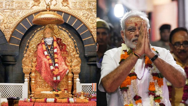 साईं के दर पर पीएम मोदी (फोटो कोलाज - aajtak.in)
