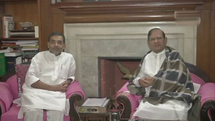 उपेंद्र कुशवाहा और शरद यादव (फोटो-ANI)