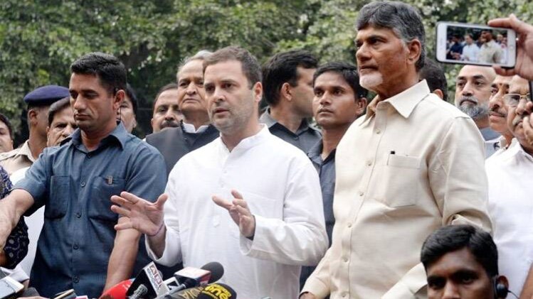 राहुल गांधी और चंद्रबाबू नायडू (फोटो-Twitter)