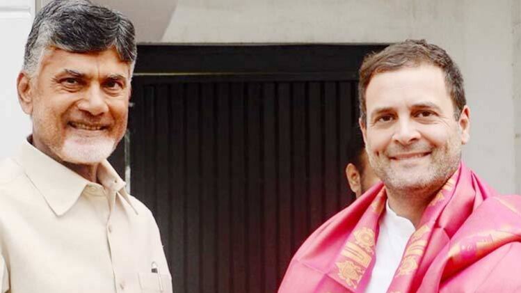 चंद्रबाबू नायडू और राहुल गांधी [फोटो-ट्विटर]