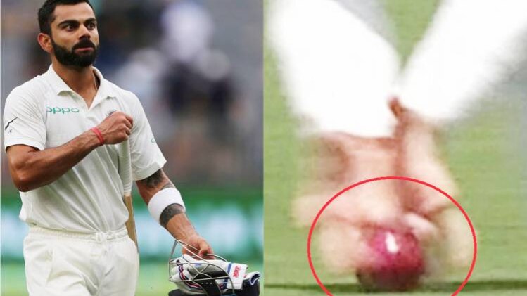 विराट कोहली के आउट होने पर विवाद