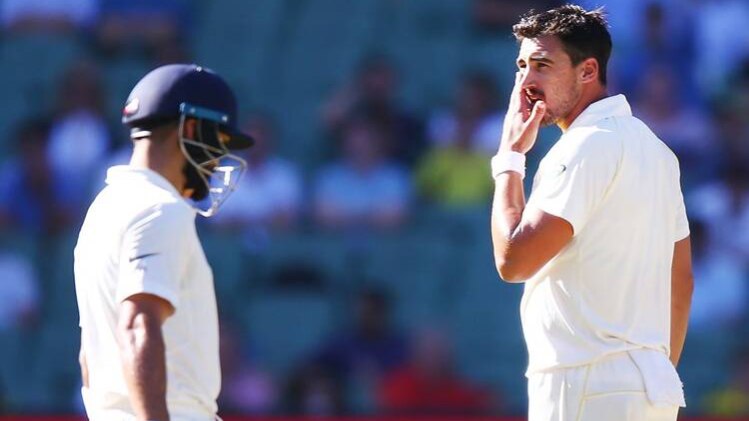 Mitchell Starc and virat Kohli