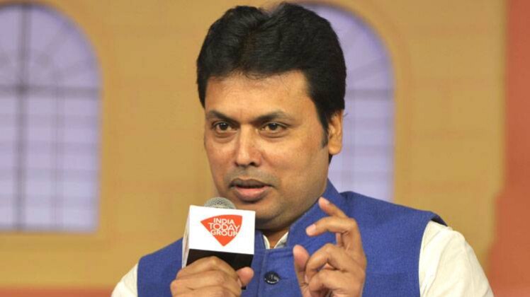 एजेंडा आजतक में बिप्लब कुमार देव (फोटो- aajtak)