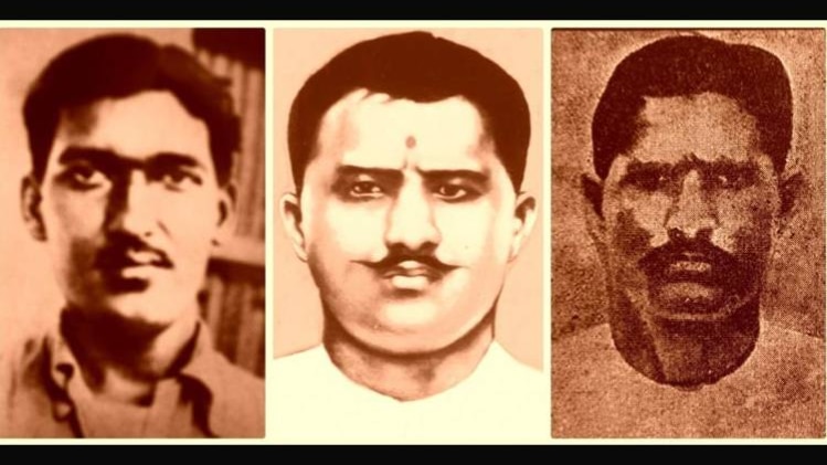 अशफाक उल्ला खां, राम प्रसाद बिस्मिल और ठाकुर रोशन सिंह (फोटो-ट्विटर)