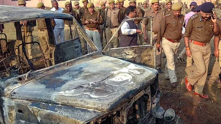 बुलंदशहर में हिंसा (PTI)