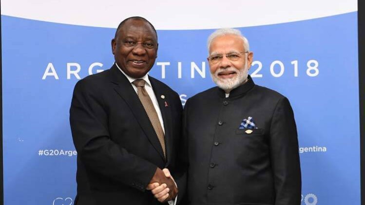 सायरिल रामफोसा और पीएम मोदी (फोटो- TWITTER)