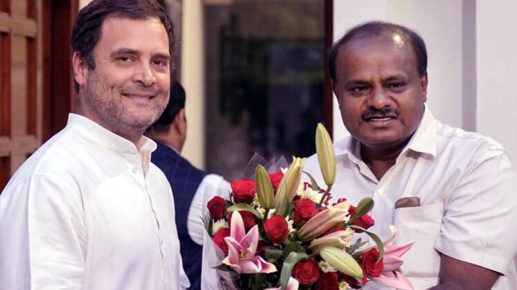 राहुल गांधी और कुमारस्वामी (तस्वीर- PTI)