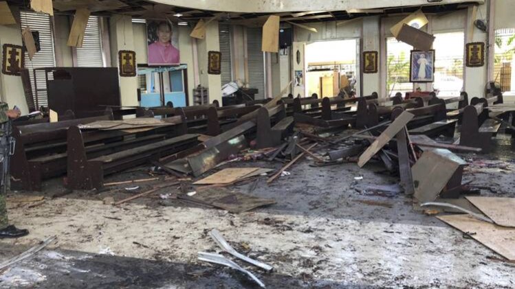 धमाके के बाद की फोटो- AP